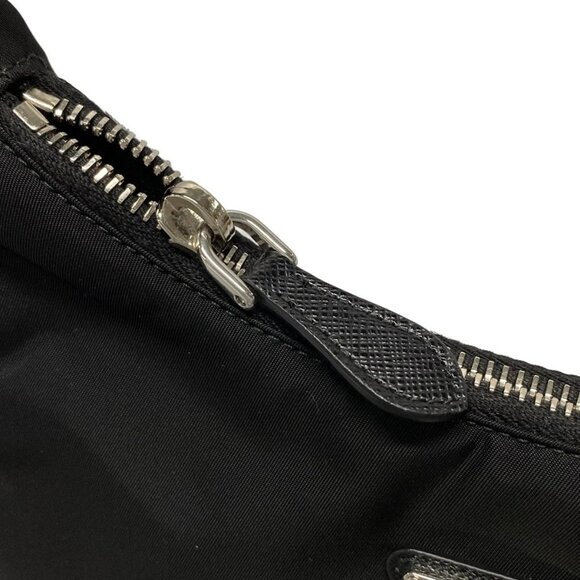 Auth PRADA - Black Nylon Leather Handbag - Picture 12 of 16